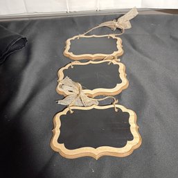 3pc Set Small Hanging Chalkboard Signs (NM)