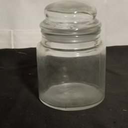 Clear Glass Storage Jar  With A Fitted Lid (NM)