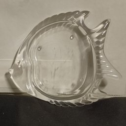 Fish Shaped Glass Trinket Dish (NM)