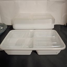 GoodCook Meal Prep Containers, Which Feature A Three-compartment Design 7 Pcs With Lids (NM)