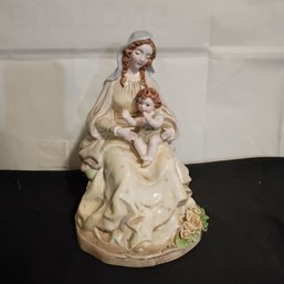 Vintage 1990 Schmid Yamada Porcelain Figurine Depicting The Madonna And Child (NM)