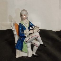 Vintage Porcelain Figurine Of A Man In Victorian Or Colonial Style Attire (NM)