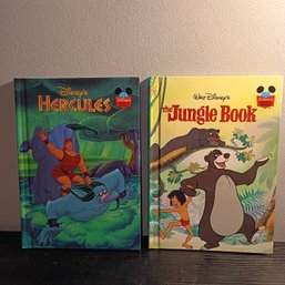 Vintage Children's Books Featuring Stories From Hercules (1997) And The Jungle Book (1967) (NM)