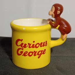 Vintage Ceramic Coffee Mug Features The Beloved Character Curious George And Is A Collectible Item (NM)