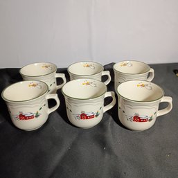 Vintage Pfaltzgraff Snow Village Flat Cup Or Mug (NM)