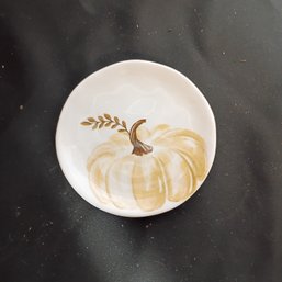 Pumpkin Themed Tid-bit Dish By Robert Stanley (NM)