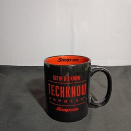 Collectible Snap-on Techknow Express Coffee Mug, Featuring Black And Orange Branding (NM)