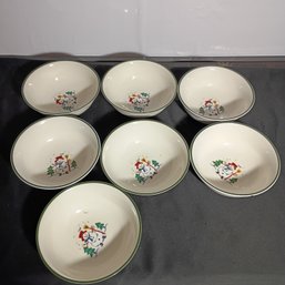 Pfaltzgraff Snow Village Soup Or Cereal Bowl, Featuring A Whimsical Snowman Illustration  (NM)