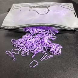1000 Pcs Small Purple Elastic Rubber Bands, Often Used For Braiding And Ponytails (NM)