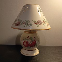 Vintage Lenox Williamsburg Boxwood & Pine Candle Lamp (NM)