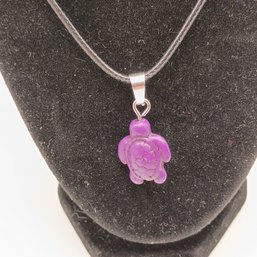 Natural Stone Turtle Birthstone Necklace (NM)
