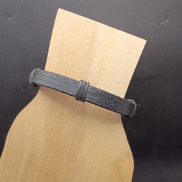 Adjustable Handmade Black Leather Bracelet (NM)