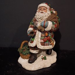 Vintage Lang & Wise Limited Edition Patchwork Santa Susan Winget Resin Figurine (TM)