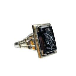 Roman Black Intaglio Ring