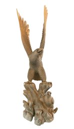 Monumental Carved Wood Eagle