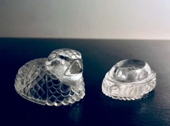 Antique Chinese Carved Rock Crystal Bird