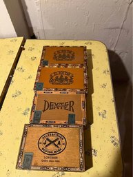 4 Vintage Cigar Boxes