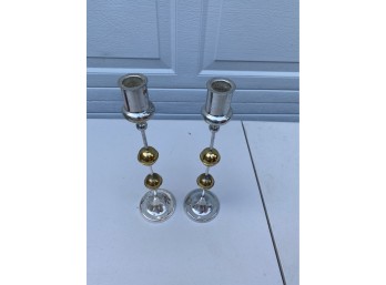 Silver Plated Candlesticks From Denmark