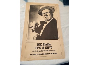 Vintage WC Fields Movie Poster - It's A Gift
