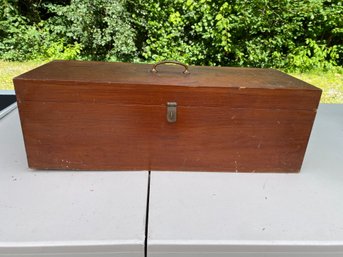 Wooden Tool Box With Tools