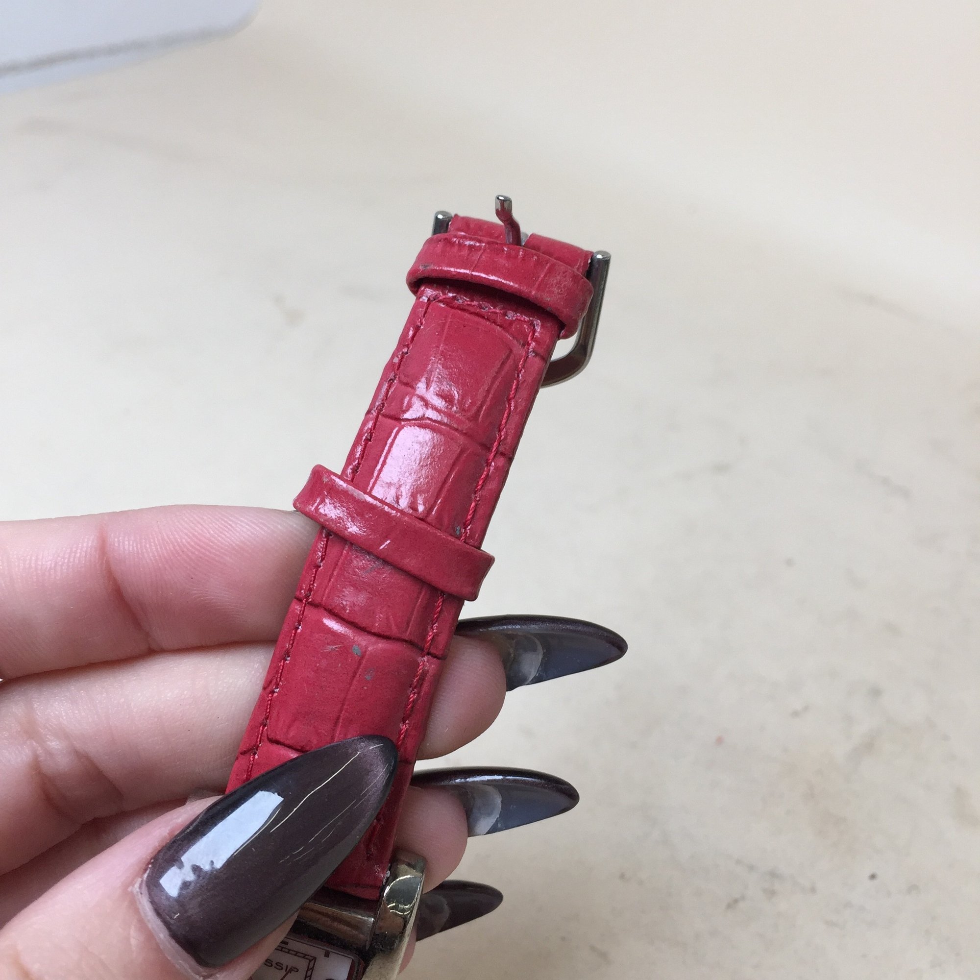 Vintage Gossip Wrist Watch With Red Band #33508 | Auctionninja.com