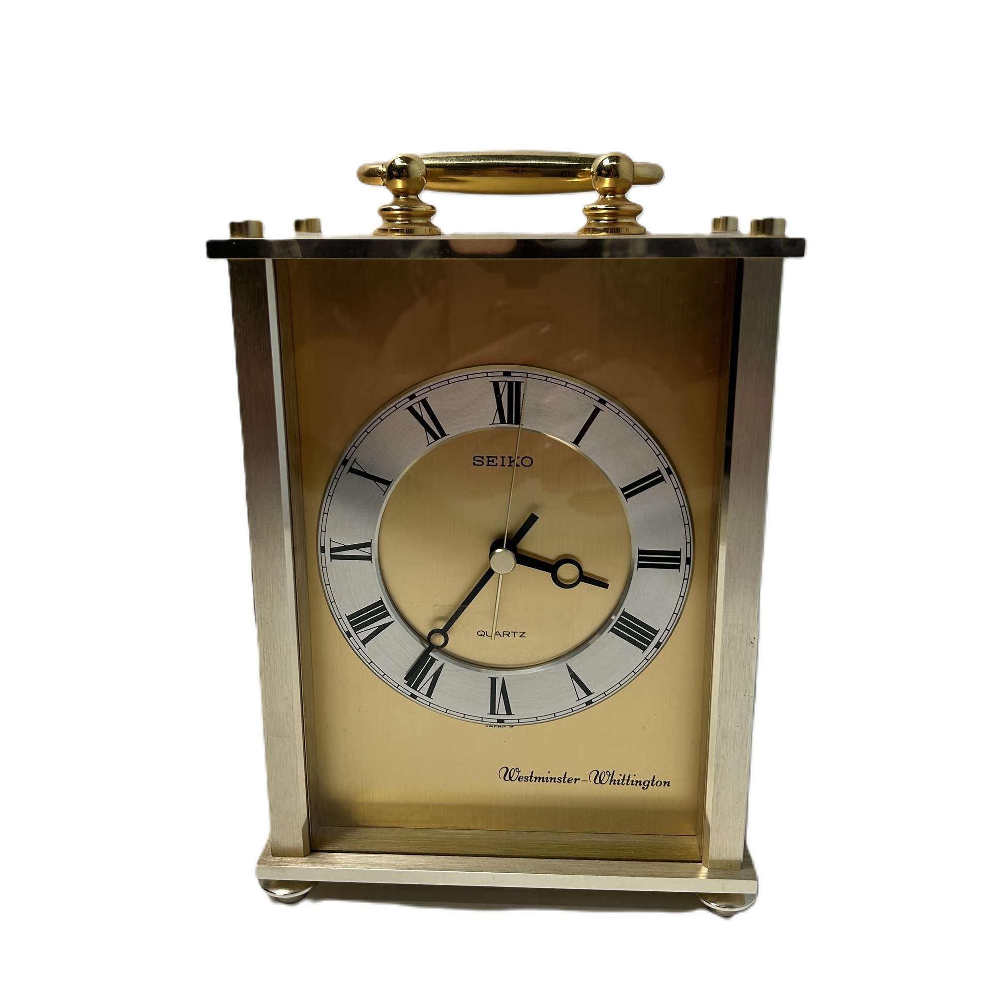 Seiko Quartz Westminster-whittington Desk Clock Works Good #17799