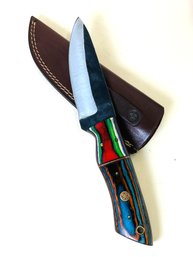 Hand Crafted Steel Knife With Sheath 8 1/2' 13