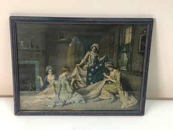 Antique The Birth Of The Flag Print