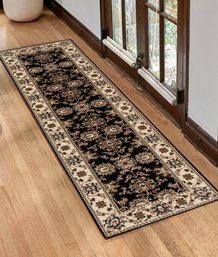 Brand New 26x96 Runner Thomasville Classic Rug, Minerva Black