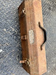 Vintage  Craftsman Single Toolbox Filled W Nuts Bolts Etc