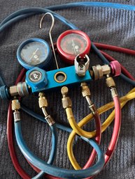 Cornwelldeluxe Dual Aluminum AC Manifold Gauge Set W Case