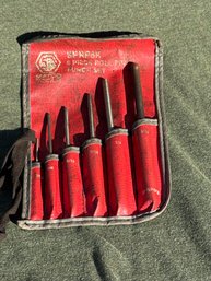 Matco Tools USA 6-Piece Roll Pin Punch Set, Model SPRP6K With Kit Bag