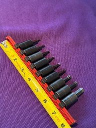Matco 9 Piece 3/8'' Drive TORX Bit Impact Socket Driver Set  7/64 - 38