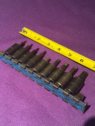 Matco 9 Piece 3/8'' Drive TORX 2-9mm Bit Impact Socket Driver Set W/Holder