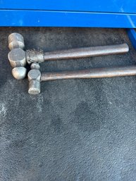 Pair Of Large Ball Peen Hammers