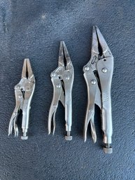 3 Piece Set Of Mac Needle Nose Vice Grips