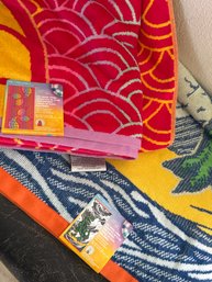 Pair Of New Kids Beach Towels  30x60 Boy And Girl