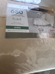 New King Sheet Set 680 Thread Count 6pc Oatmeal