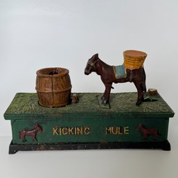 Humorous 'kicking Mule' Cast Iron Mechanical Bank