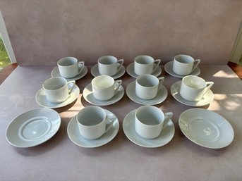 Set Of 10 Teacups With Saucers
