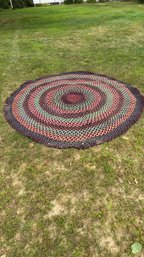 Classic New England Style Braided Rug 56 Dia.