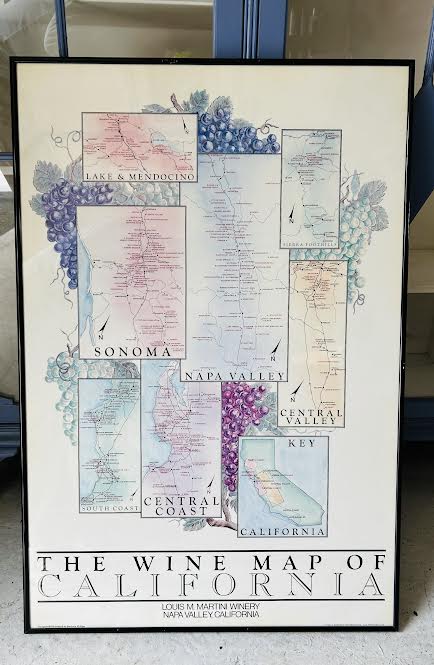 The Wine Map Of California #1374 | Auctionninja.com