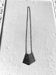 Modernist Silver Tone Necklace
