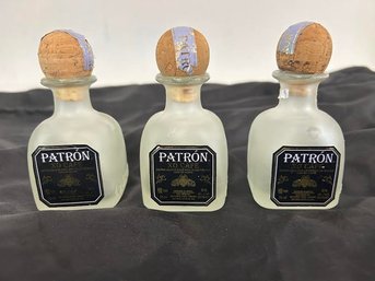 3 Patron Xo Coffee  Liquor  Frosted Bottles Empty