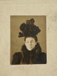 1895 - Victorian Hat Wealthy Family 1' X 1'. Excellent
