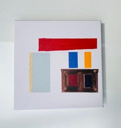 Abstract Acrylic Painting On Canvas. 12' X 12' X 2'