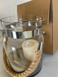 Contemporary Seashore Candle Lantern NOS