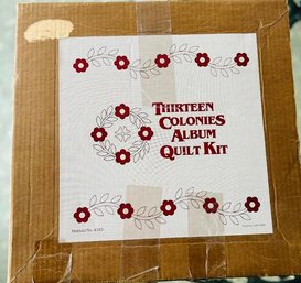 Thirteen Colonies Album Quilt Kit From The Franklin Mint Crafts Guild 1984