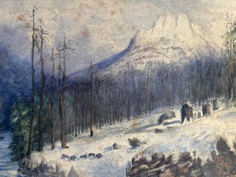 1891- Swiss Watercolor On Papert