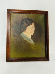 Antique Portrait O/C Unsigned 17 X 14